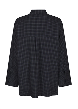 Dita check skjorte Dark Blue Neo Noir